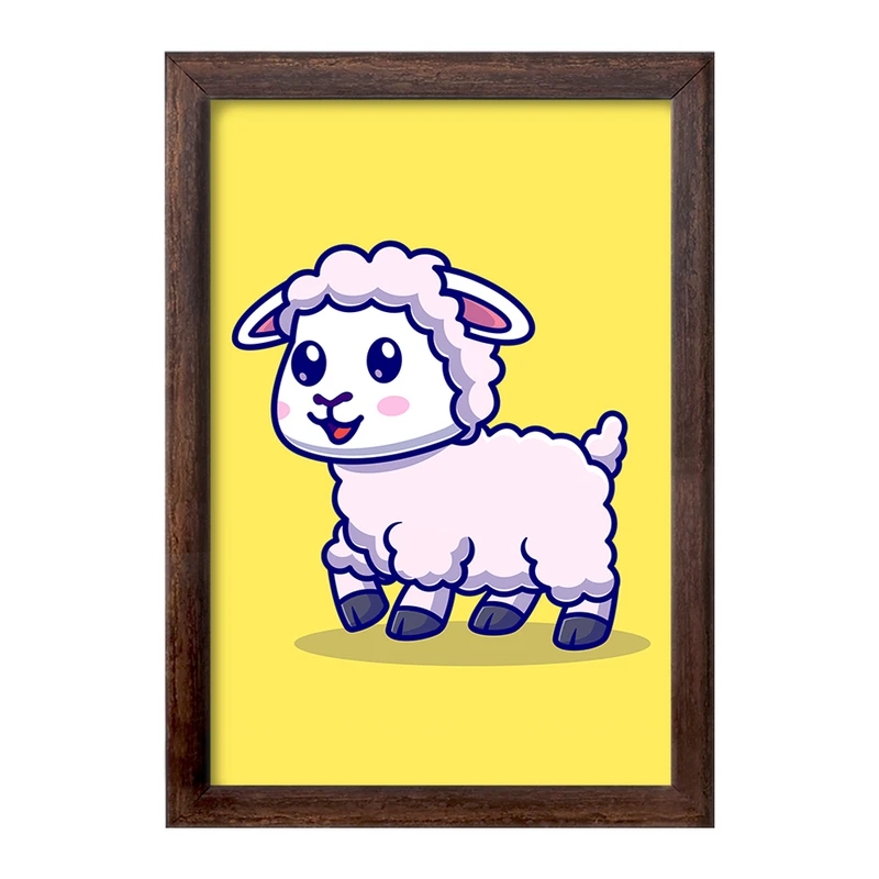 تابلو خندالو طرح حیوانات بامزه گوسفند کد 29654