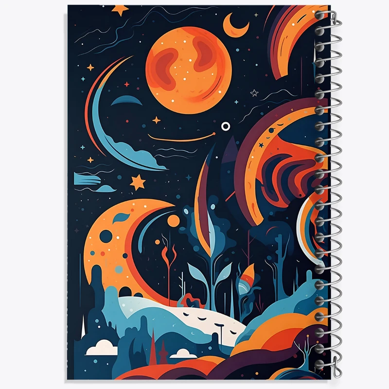 دفتر مشق 50 برگ خندالو طرح فضا کد F9688