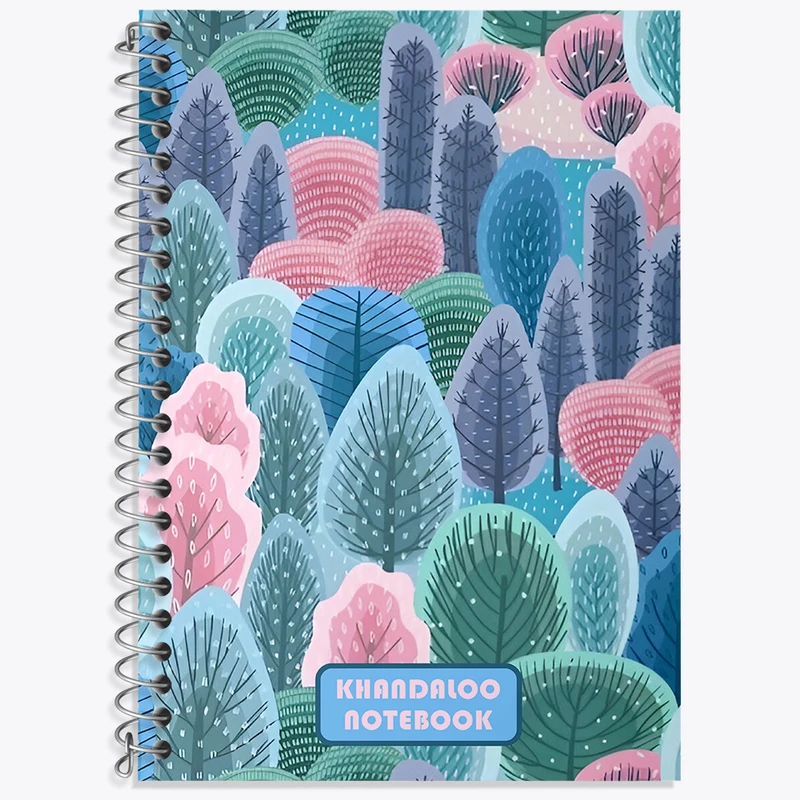 دفتر نت موسیقی 50 برگ خندالو طرح درختان رنگی کد N6114