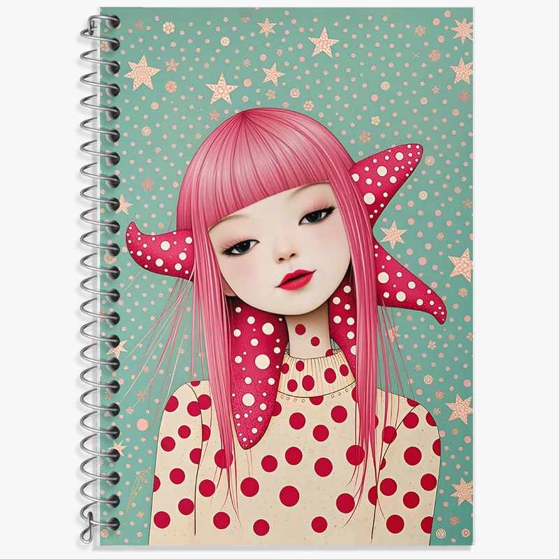 دفتر زبان دوخط 50 برگ خندالو طرح دخترانه کد F12831