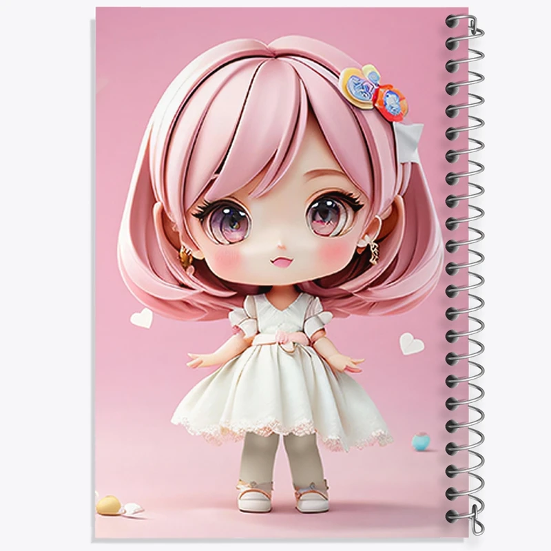 دفتر طراحی 50 برگ خندالو طرح دخترانه (Girlish) کد 36857