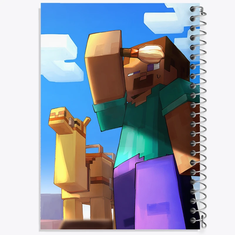 دفتر ژورنال نویسی 50 برگ خندالو مدل نقطه ای طرح بازی ماینکرافت (Minecraft) کد N8713