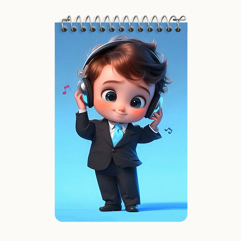 دفتر یادداشت 50 برگ خندالو طرح پسر بامزه کد F9911