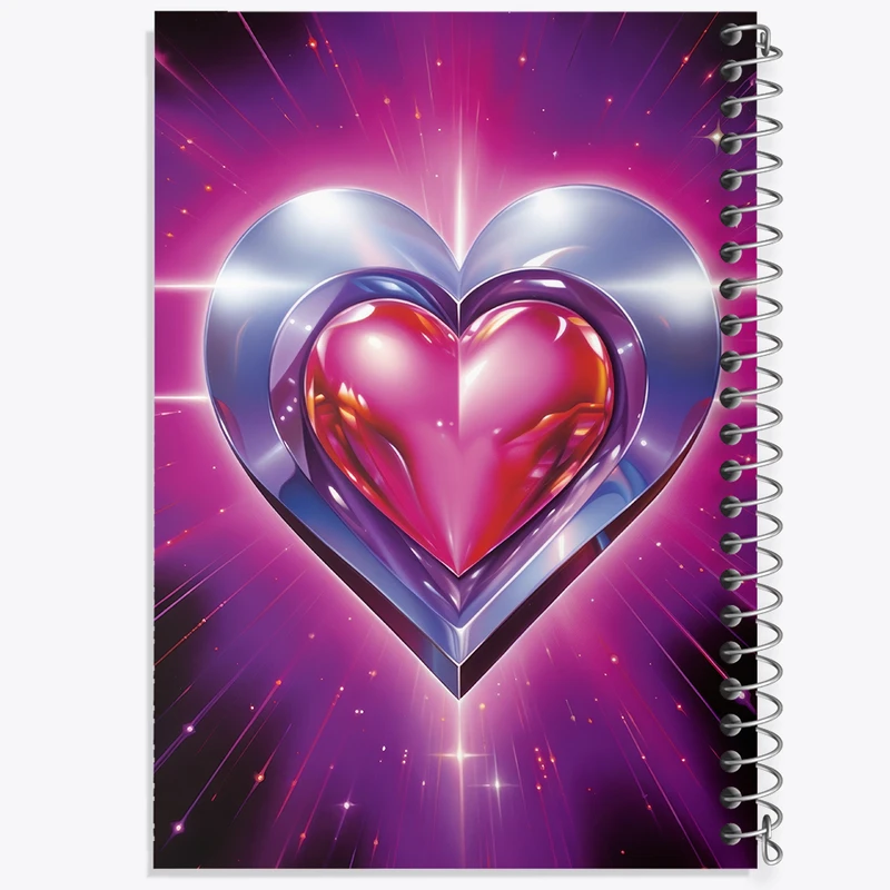 دفتر مشق 100 برگ خندالو طرح قلب مینیمال کد F3202