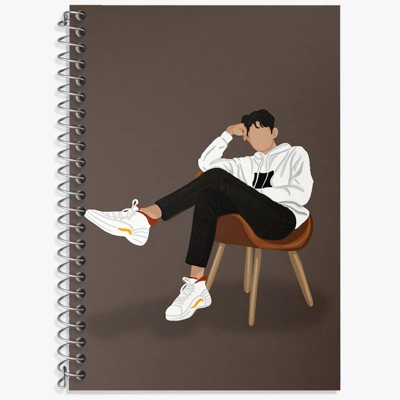 دفتر لغت 50 برگ خندالو طرح پسرانه مینیمال کد F3239