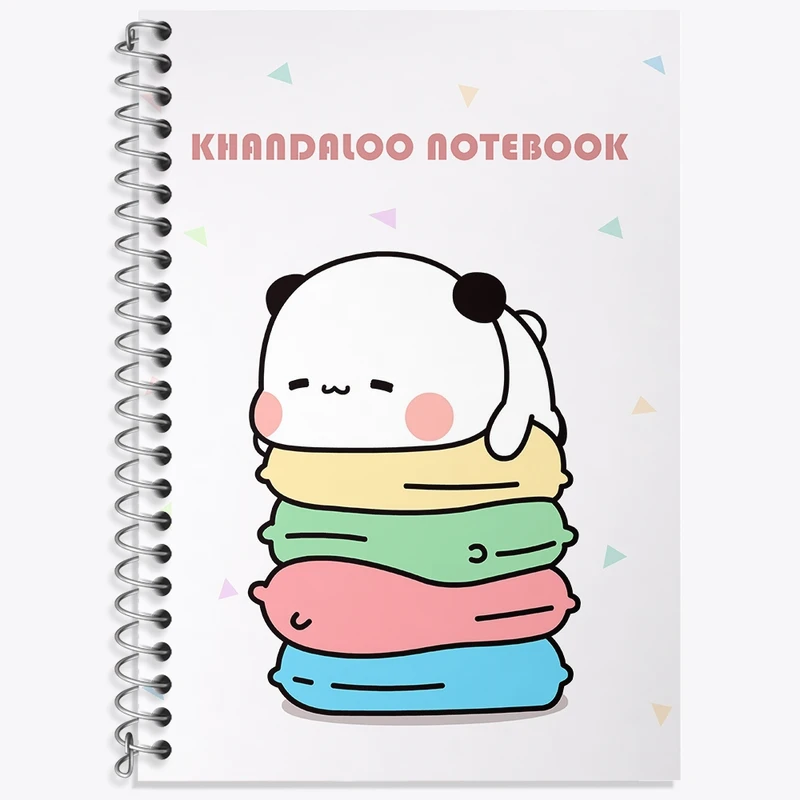 دفتر زبان 50 برگ خندالو مدل سه خط طرح پاندای خوابالو کد N6187