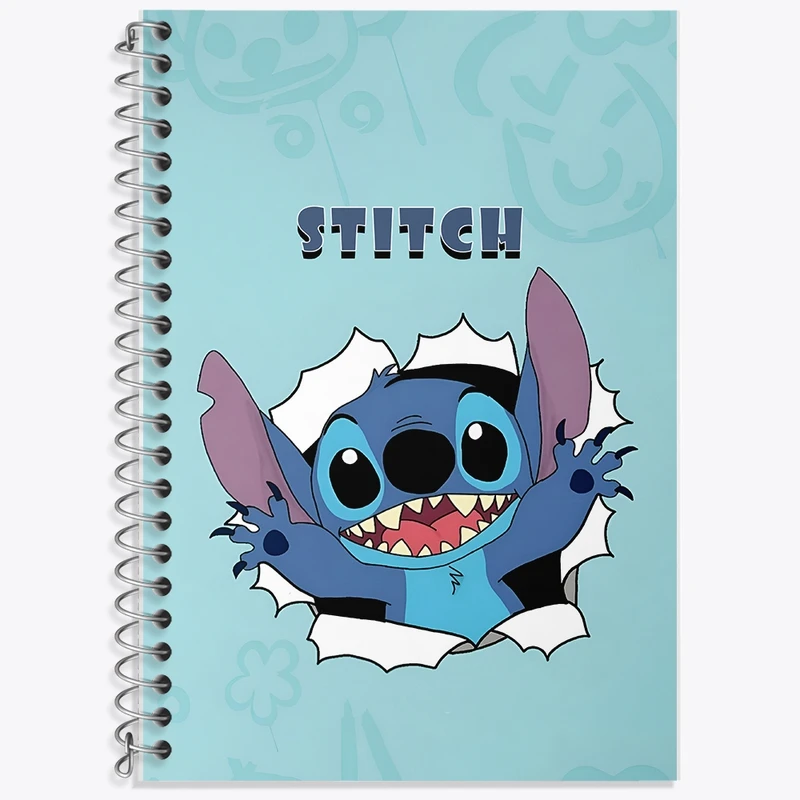 دفتر زبان 50 برگ خندالو مدل سه خط طرح استیچ کد F11002