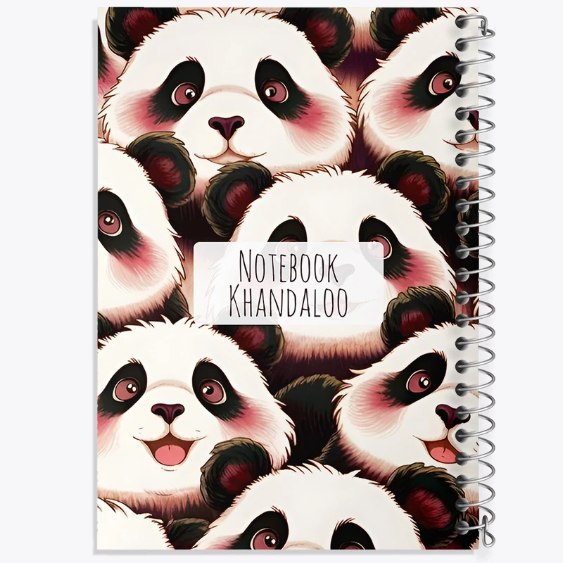 دفتر نقاشی 50 برگ خندالو طرح پترن پاندا کد N7230