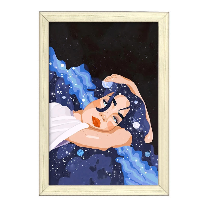 تابلو خندالو طرح دخترانه ی کهکشانی کد F4473