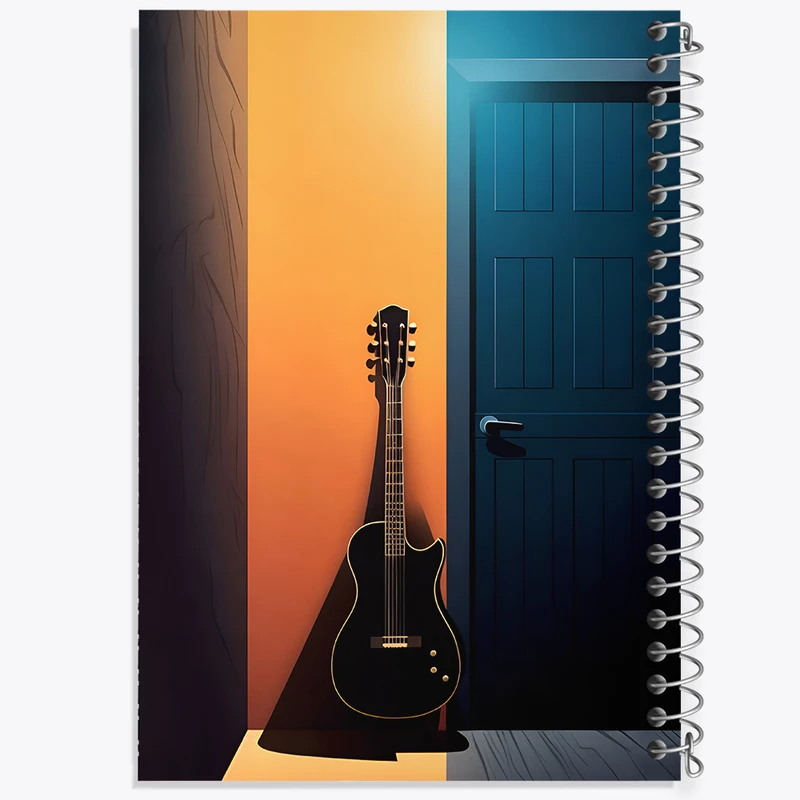 دفتر نقاشی 50 برگ خندالو طرح گیتار کد F10621