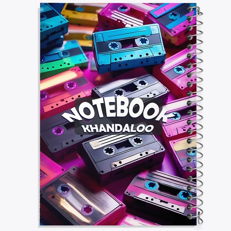 دفتر مشق 100 برگ خندالو طرح پترن نوار کاست کد N7636