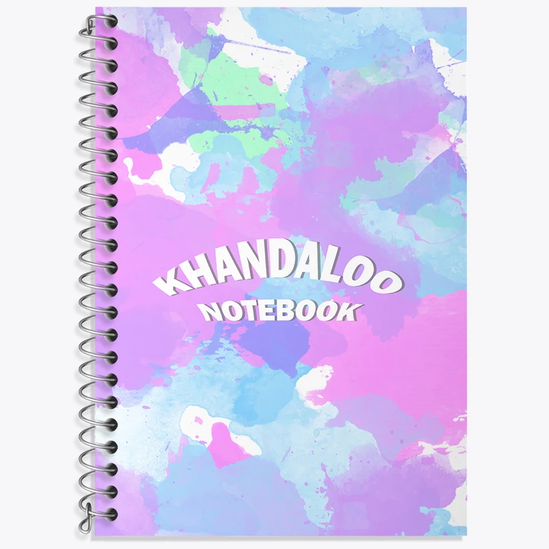 دفتر زبان 50 برگ خندالو مدل دو خط طرح رنگی رنگی کد N8040