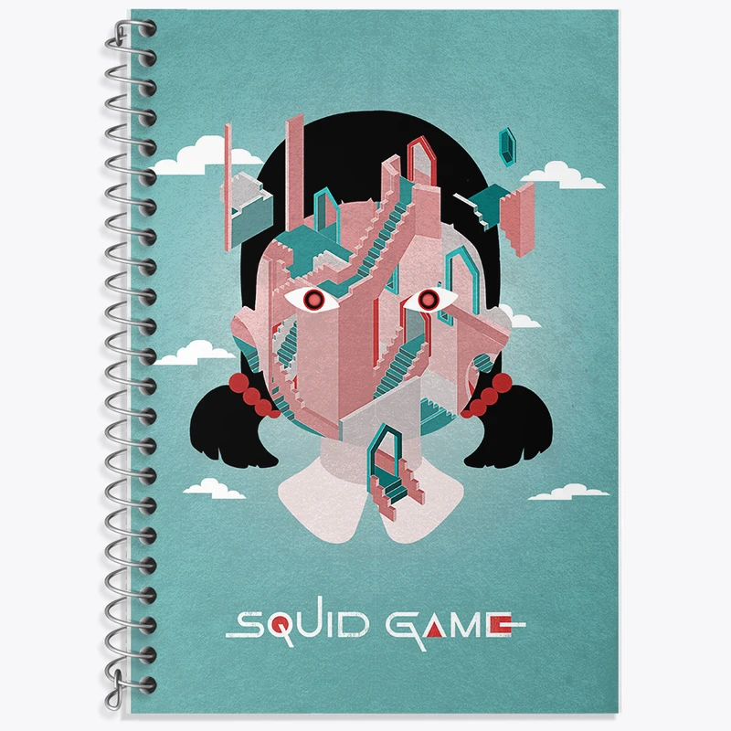 دفتر نت موسیقی 50 برگ خندالو طرح بازی مرکب (Squid Game) کد F10142