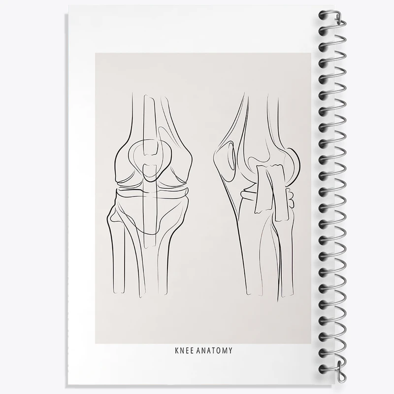 دفتر مشق 50 برگ خندالو طرح آناتومی زانو (knee Anatomy) کد F13916