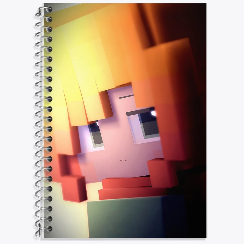 دفتر زبان 50 برگ خندالو مدل سه خط طرح ماینکرافت (Minecraft) کد F14075