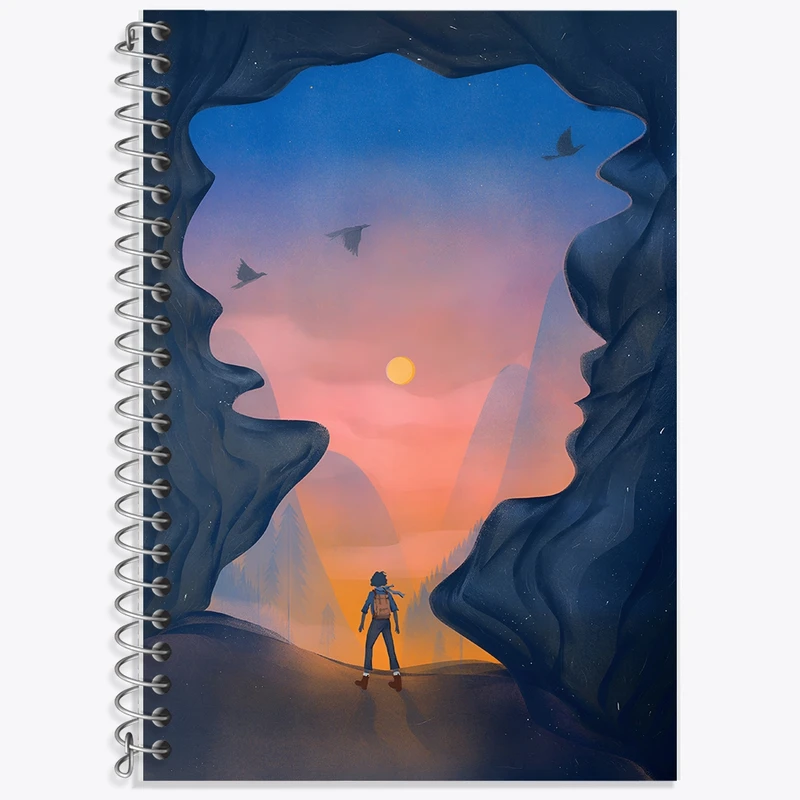 دفتر لغت 50 برگ خندالو طرح کوهنورد کد F11074