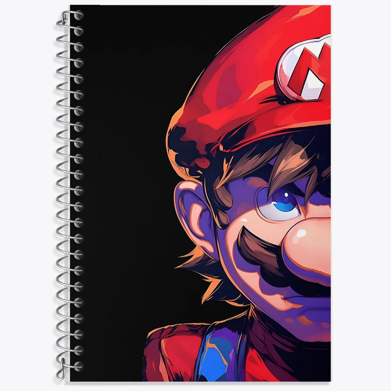 دفتر زبان 50 برگ خندالو مدل دو خط طرح سوپر ماریو کد F12760