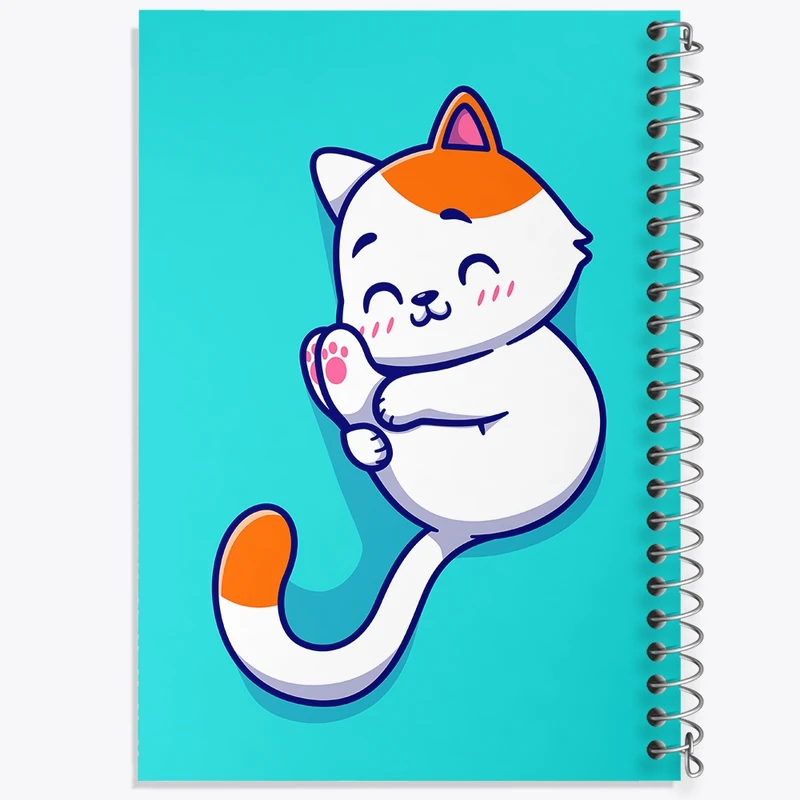 دفتر طراحی 50 برگ خندالو طرح حیوانات بامزه گربه کد 29657