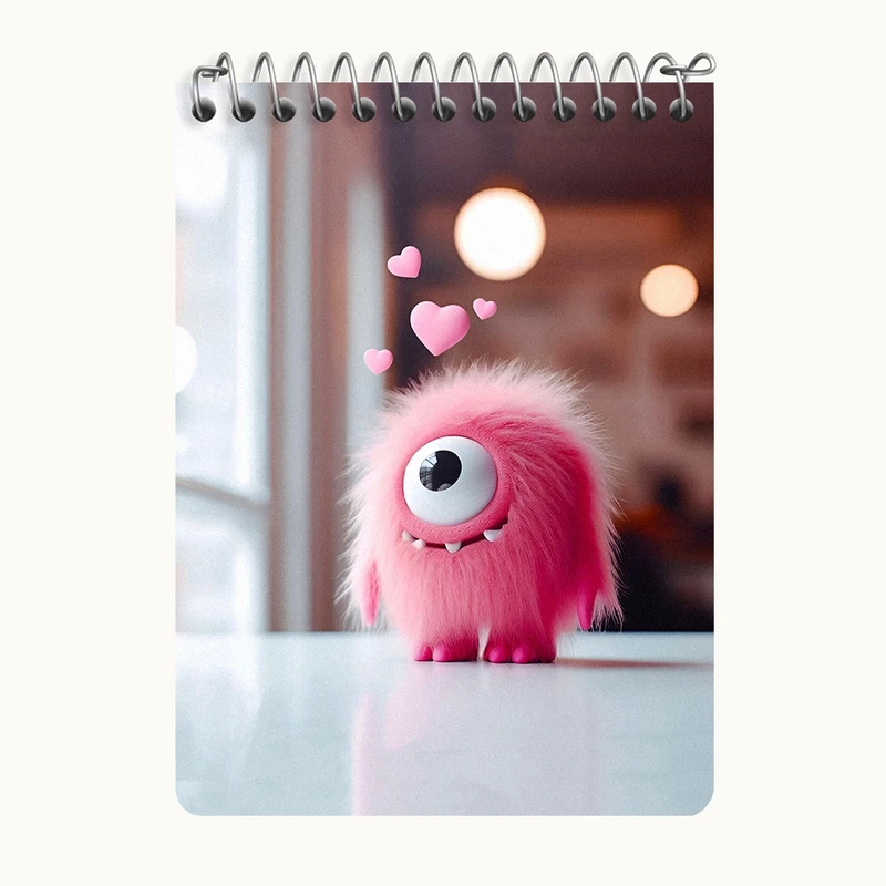 دفتر یادداشت 50 برگ خندالو طرح هیولای بامزه کد N6169