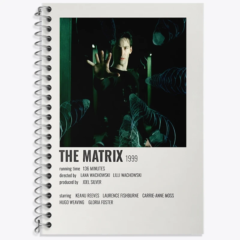 دفتر زبان 50 برگ خندالو مدل سه خط طرح ماتریکس (The Matrix) کد F13282