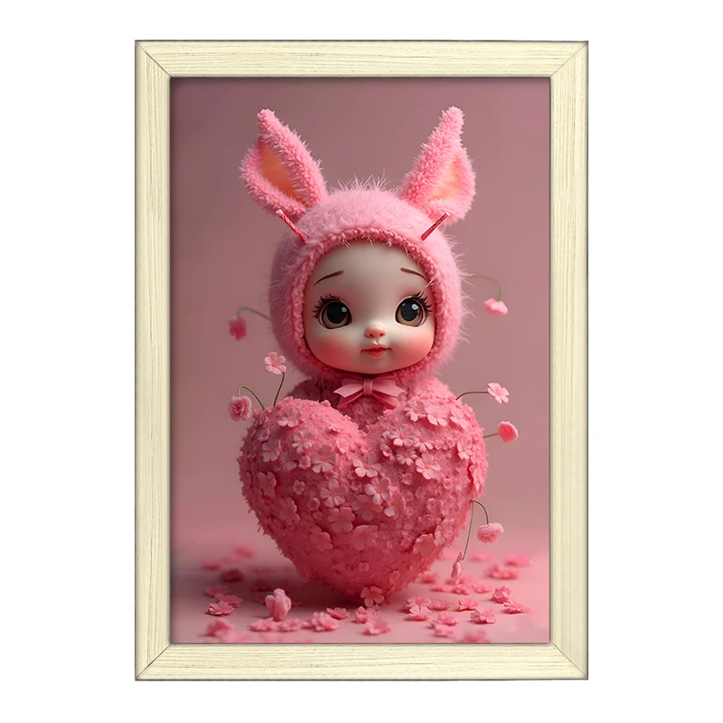 تابلو خندالو طرح دختر خرگوشی کیوت کد F6699