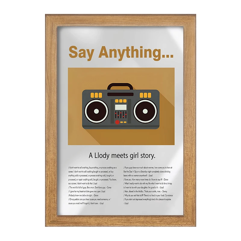 تابلو خندالو طرح هرچی خواستی بگو (Say Anything) کد F13857