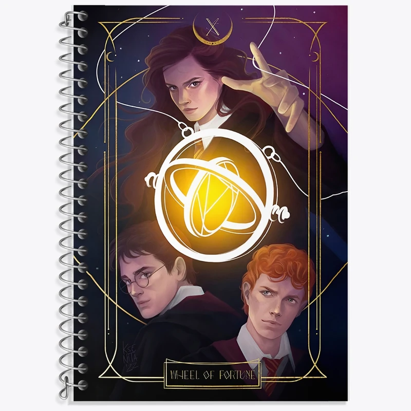 دفتر زبان 50 برگ خندالو مدل سه خط طرح هری پاتر (Harry Potter) کد F10005