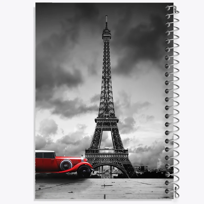 دفتر طراحی 50 برگ خندالو طرح برج ایفل کد F506