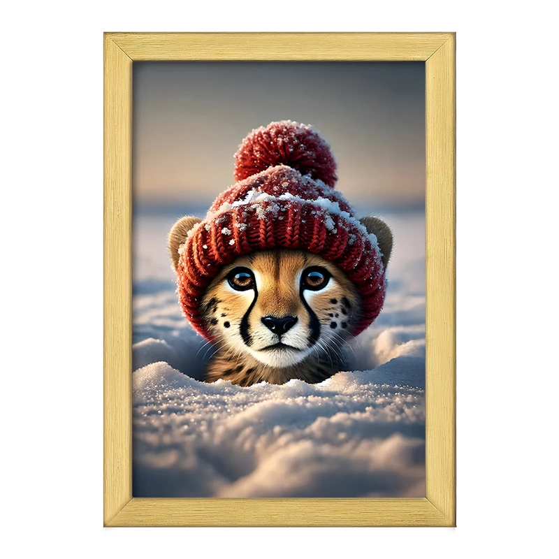 تابلو خندالو طرح یوزپلنگ بامزه کد F11531