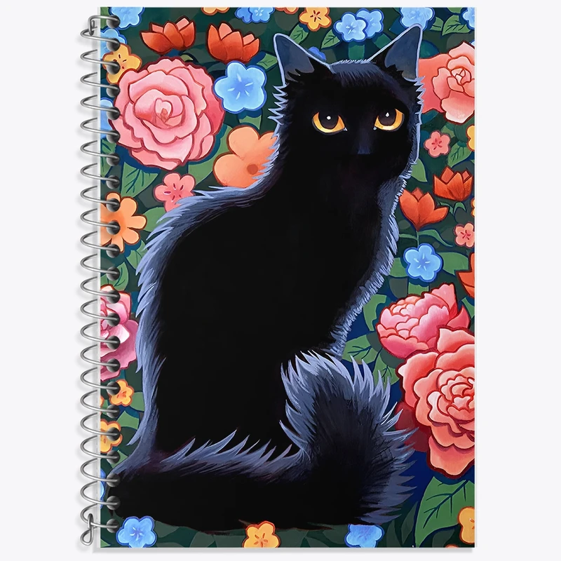 دفتر لغت 50 برگ خندالو طرح گربه سیاه کد F9331