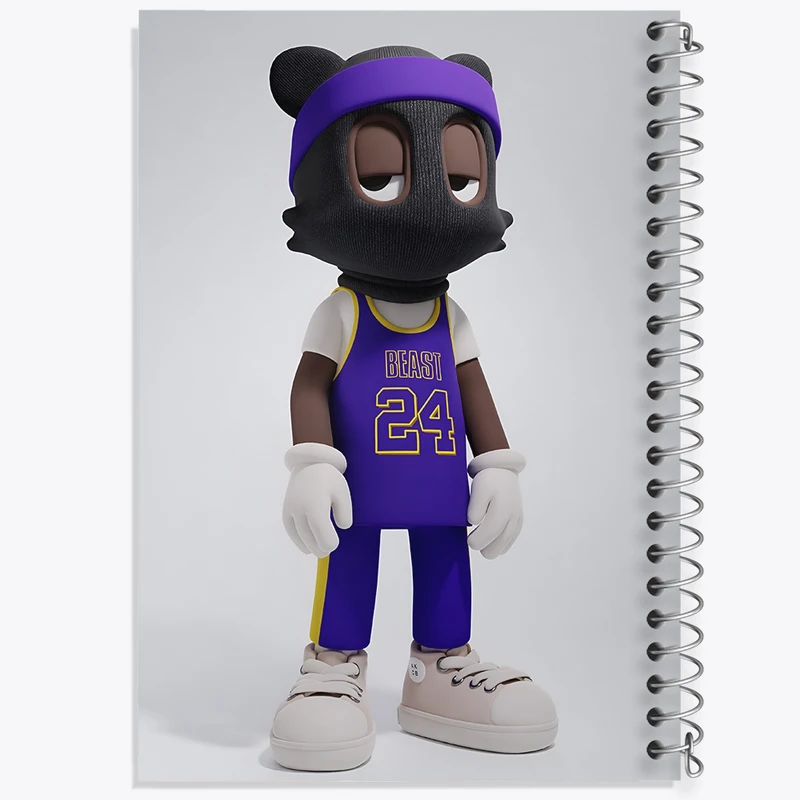 دفتر شطرنجی 50 برگ خندالو طرح آدمک ماسک دار کد F4042