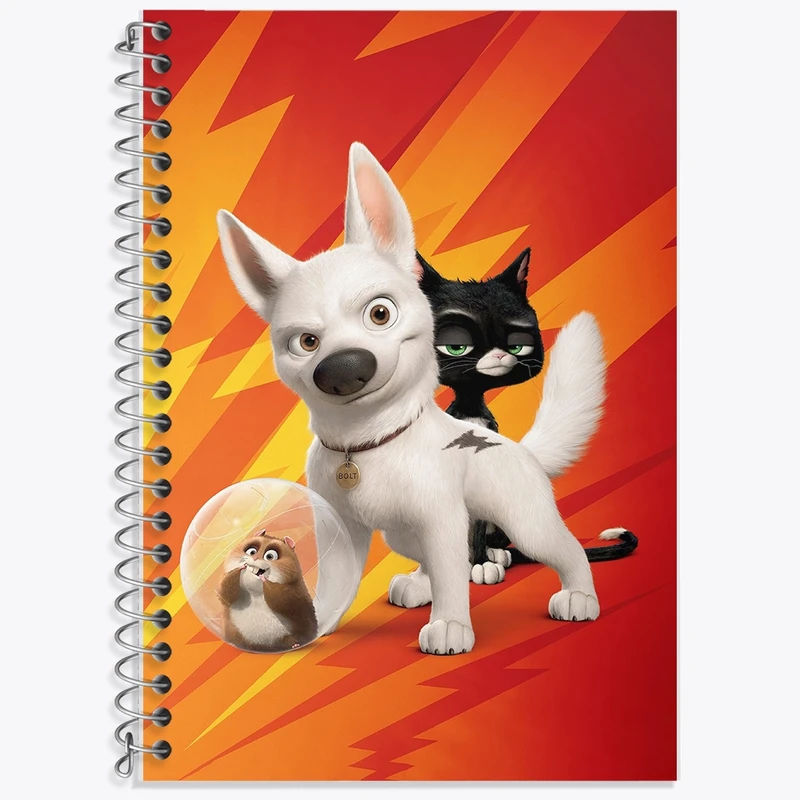 دفتر زبان 50 برگ خندالو مدل سه خط طرح تیز پا (Bolt) کد F11007