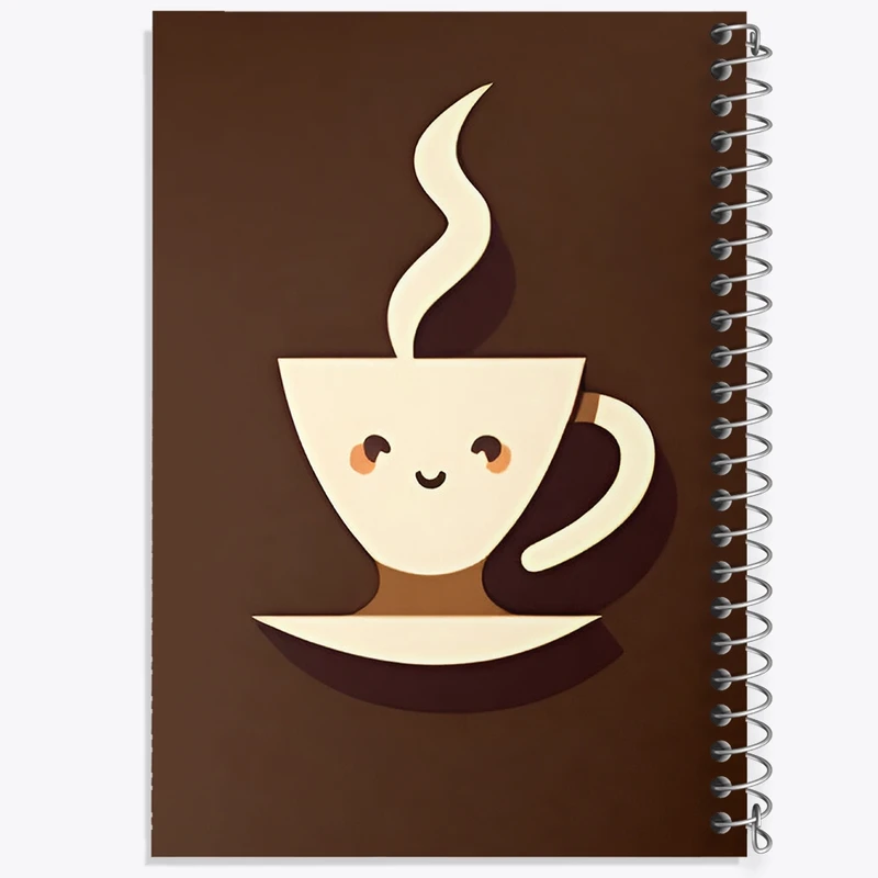 دفتر طراحی 50 برگ خندالو طرح فنجان قهوه کد N3361