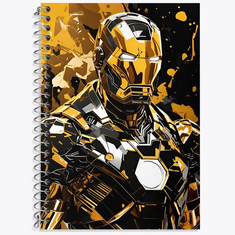 دفتر زبان دوخط 50 برگ خندالو طرح مرد آهنی مارول (Marvel) کد F4995