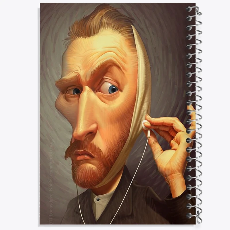 دفتر طراحی 50 برگ خندالو طرح ونسان ونگوگ کد F642