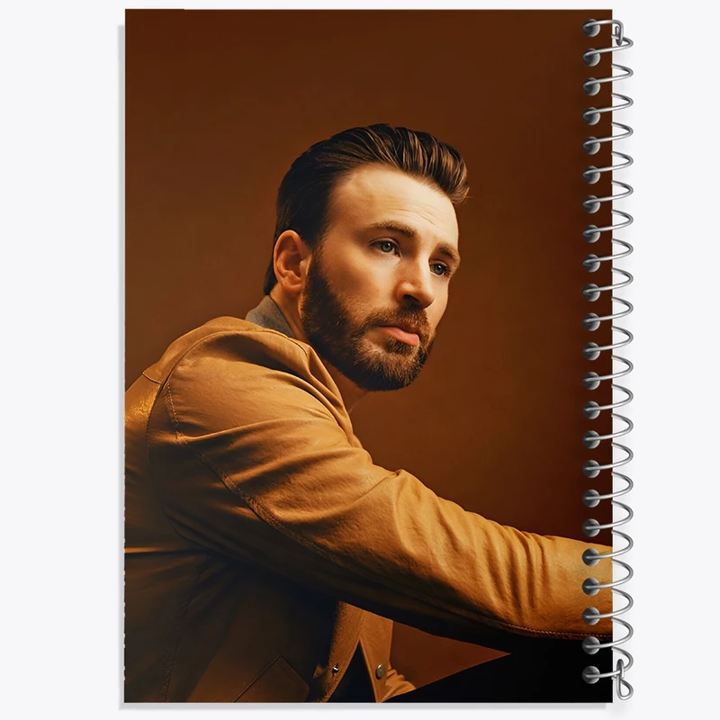دفتر طراحی 50 برگ خندالو طرح کریس ایوانز(Chris Evans) کد F10234