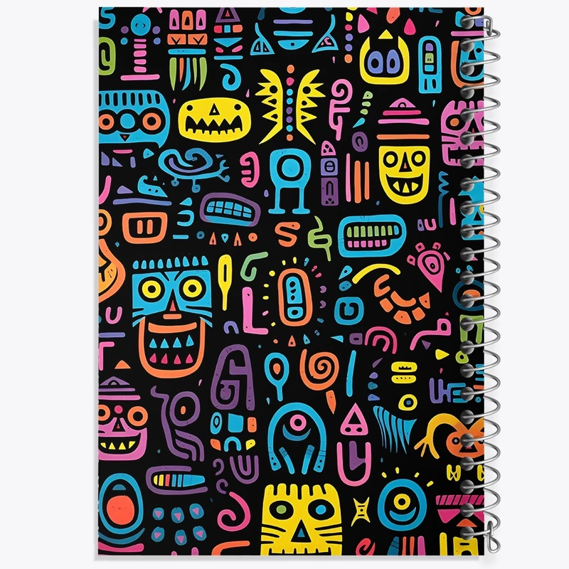 دفتر شطرنجی 50 برگ خندالو طرح پترن هیولایی کد N8543