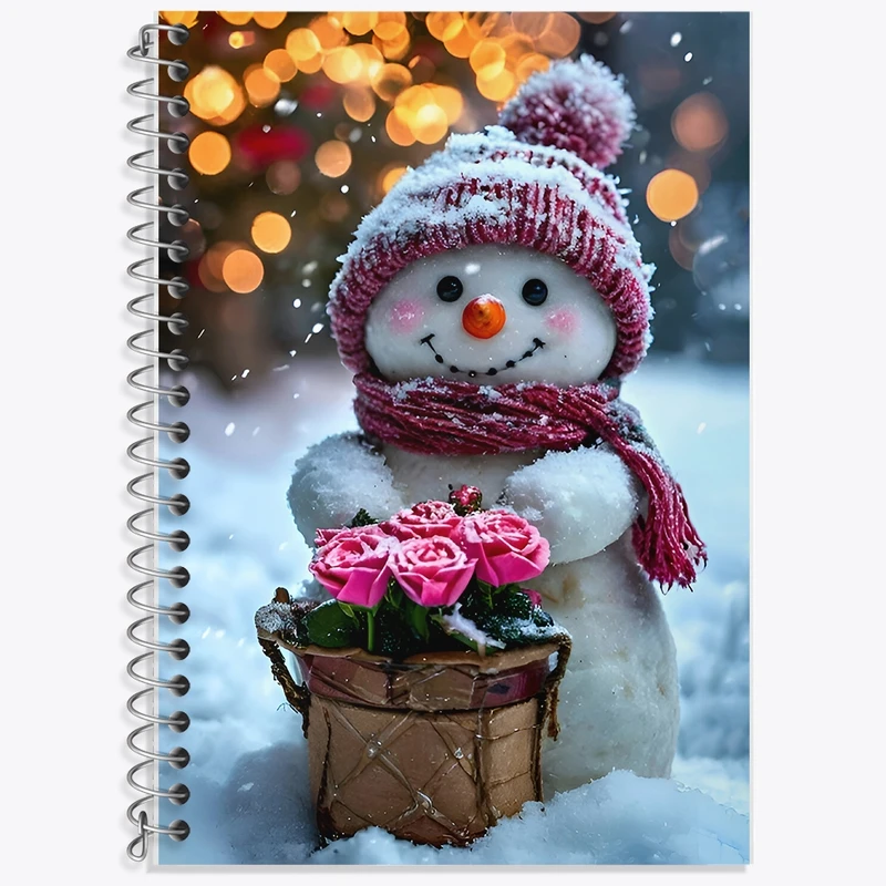 دفتر لغت 50 برگ خندالو طرح آدم برفی بامزه کد F9477