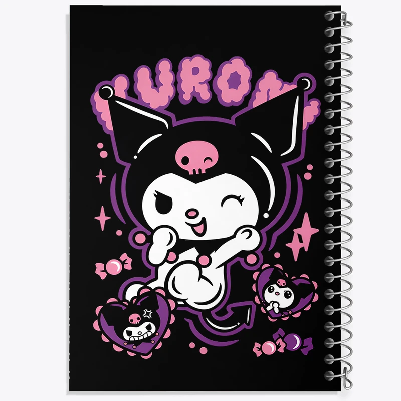 دفتر مشق 100 برگ خندالو طرح کرومی (Kuromi) کد N7808