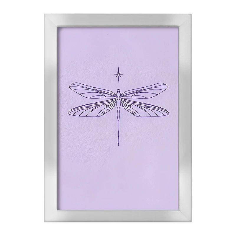 تابلو خندالو طرح سنجاقک بنفش کد F3731