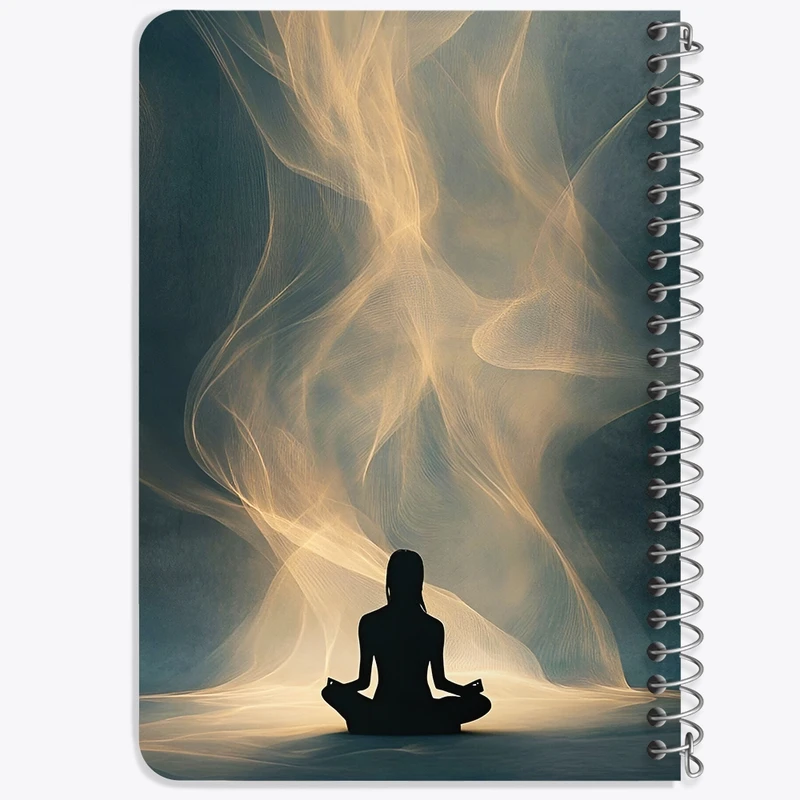 دفتر یادداشت 50 برگ خندالو طرح مدیتیشن (Meditation) کد F8892