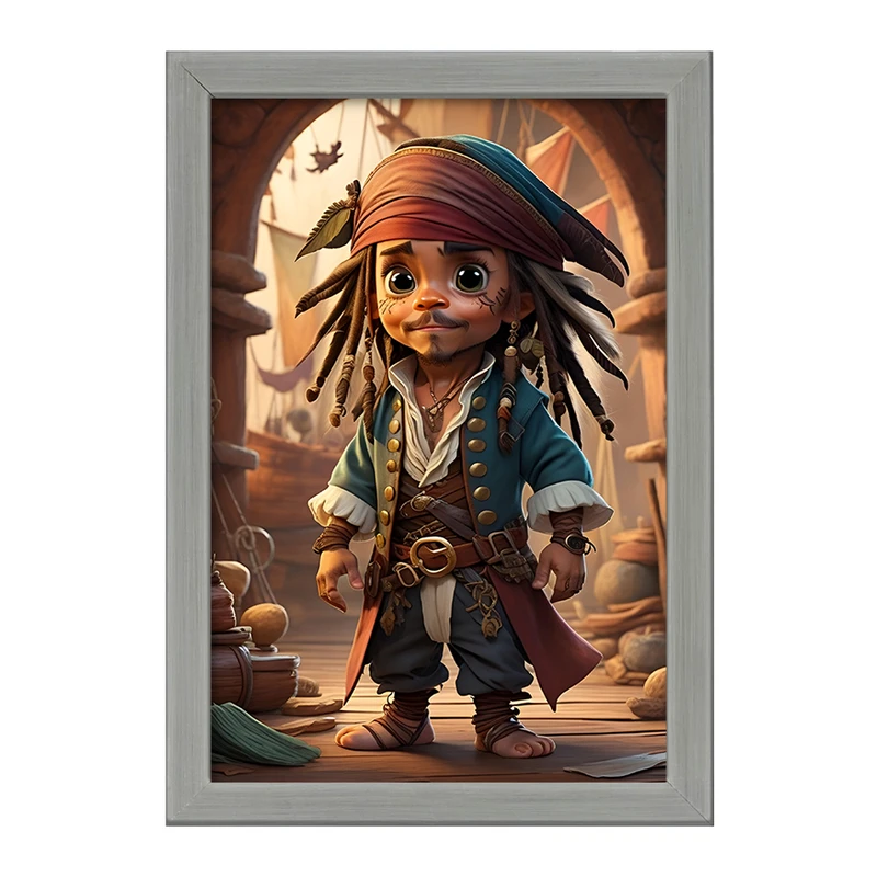 تابلو خندالو طرح دزدان دریایی کارائیب کد F4394