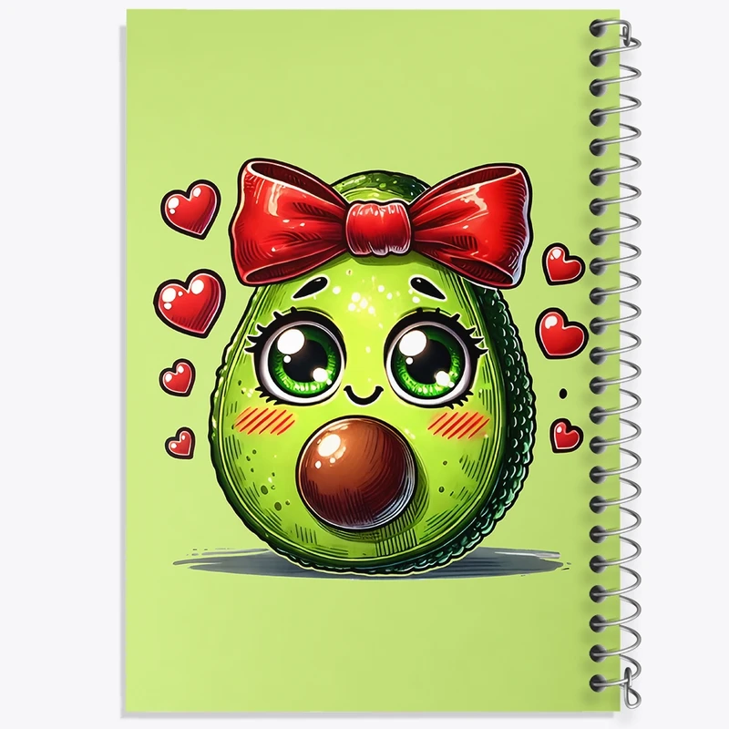 دفتر طراحی 50 برگ خندالو طرح آووکادوی بامزه کد N6682