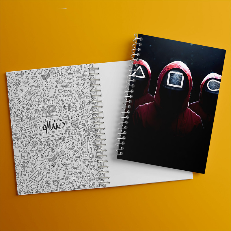 دفتر مشق 50 برگ خندالو طرح بازی مرکب (Squid Game) کد F11869