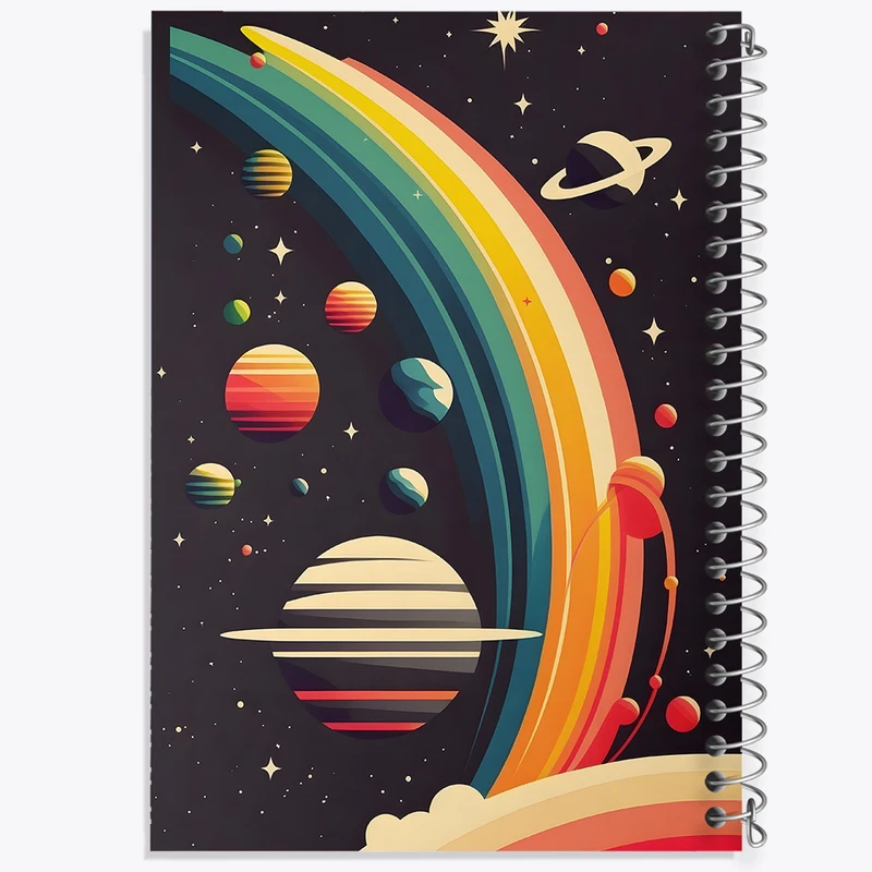 دفتر مشق 50 برگ خندالو طرح فضا کد F9689