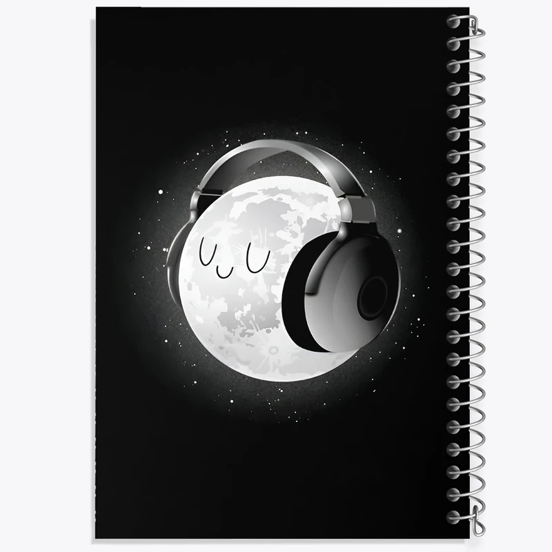 دفتر طراحی 50 برگ خندالو طرح ماه (Moon) کد N5068