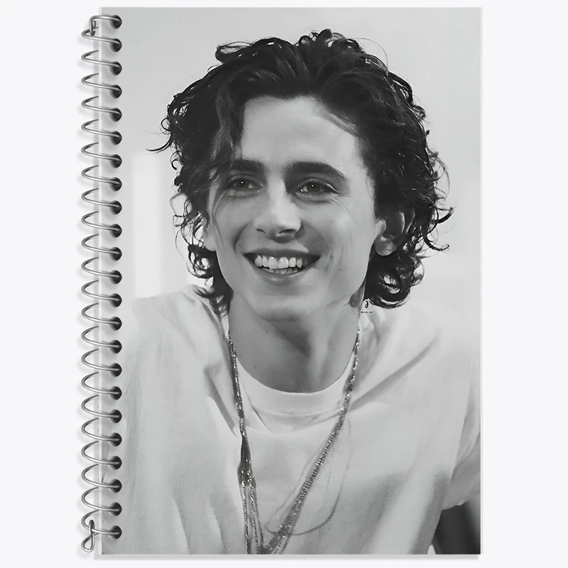 دفتر زبان 50 برگ خندالو مدل سه خط طرح تیموتی شالامی (Timothée Chalamet) کد F10253