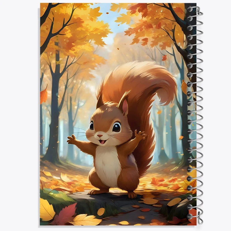 دفتر طراحی 50 برگ خندالو طرح سنجاب کیوت کد N3599