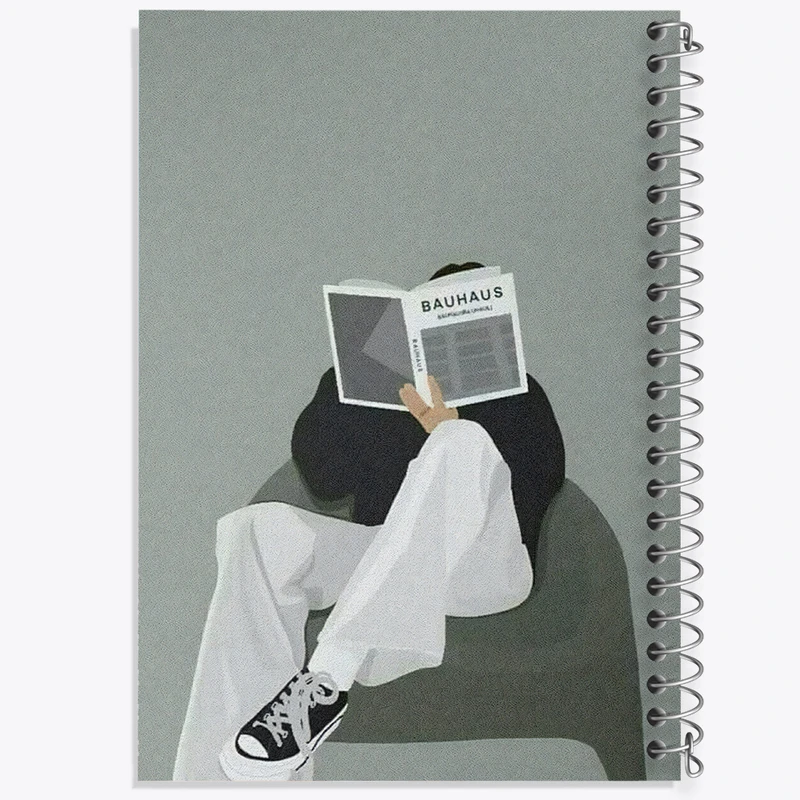 دفتر مشق 100 برگ خندالو طرح دخترانه مینیمال کد F3244