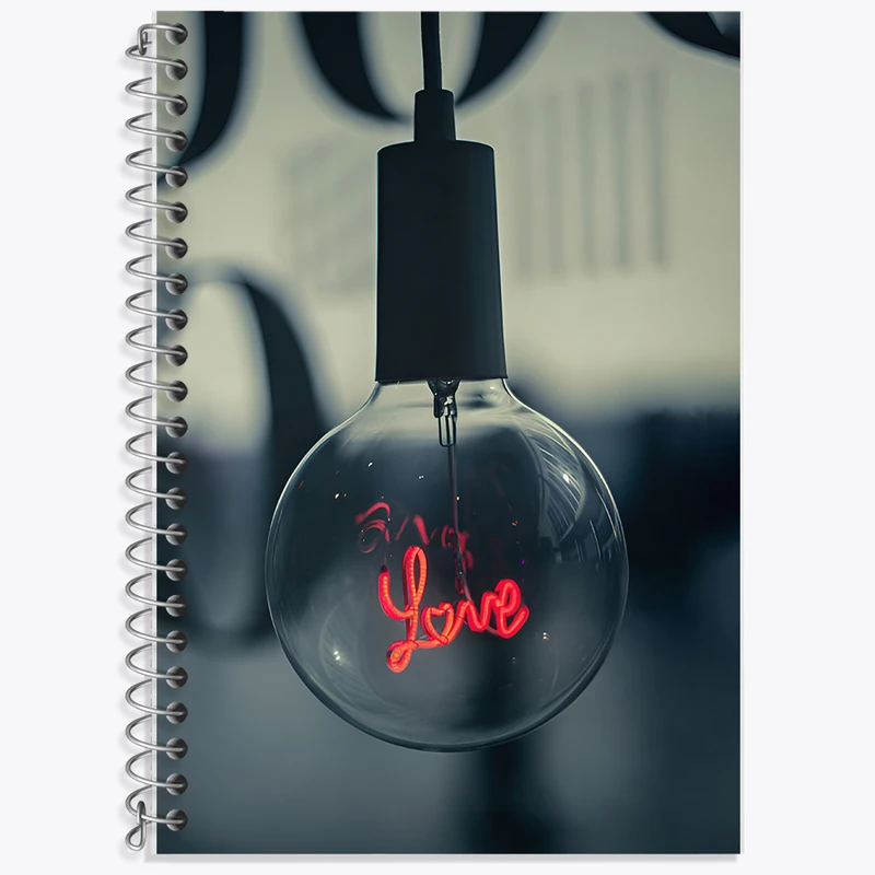 دفتر زبان 50 برگ خندالو مدل دو خط طرح Love کد F11570